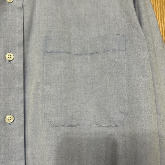 Robert Talbott Pinpoint Oxford Button Down 16x33 Blue - Picture 2 of 5